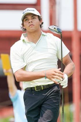 July 23, 2024, Bloomfield Hills, Michigan, USA: Charlie Woods (USA) watches his tee shot off the first hole - North Course during the second round of the 2024 U.S. Junior Amateur Championship at Oakland Hills Country Club. Bloomfield Hills USA - ZUMAw109 20240723_fap_w109_004 Copyright: xDebbyxWongx