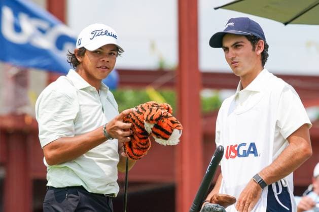 Golf, Junior Amateur Championship in Bloomfield with Charlie Woods
