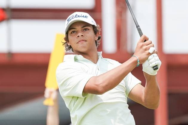 July 23, 2024, Bloomfield Hills, Michigan, USA: Charlie Woods (USA) tees off the first hole - North Course during the second round of the 2024 U.S. Junior Amateur Championship at Oakland Hills Country Club. Bloomfield Hills USA - ZUMAw109 20240723_fap_w109_013 Copyright: xDebbyxWongx