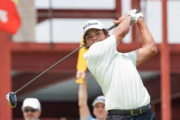 July 23, 2024, Bloomfield Hills, Michigan, USA: Charlie Woods (USA) tees off the first hole - North Course during the second round of the 2024 U.S. Junior Amateur Championship at Oakland Hills Country Club. Bloomfield Hills USA - ZUMAw109 20240723_fap_w109_014 Copyright: xDebbyxWongx
