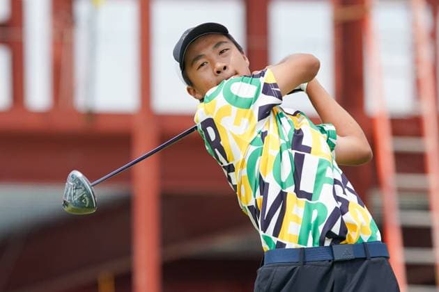 July 23, 2024, Bloomfield Hills, Michigan, USA: Kaichen Xia of People s Republic of China tees off the first hole - North Course during the second round of the 2024 U.S. Junior Amateur Championship at Oakland Hills Country Club. Bloomfield Hills USA - ZUMAw109 20240723_fap_w109_018 Copyright: xDebbyxWongx