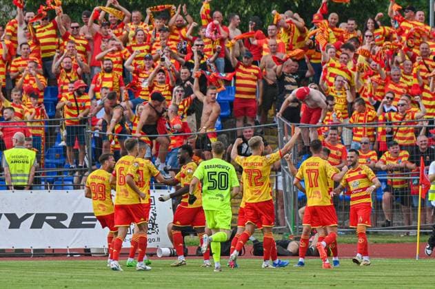 2024.07.23 Poniewiez Pilka nozna, UEFA Liga Mistrzow, sezon 2024 2025 FK Panevezys - Jagiellonia Bialystok N z Pilkarze Jagiellonii, radosc po bramce, gol, bramka Foto Paulius Zidonis PressFocus 2024.07.23 Poniewiez Football, UEFA Champions League, 2024 25 season FK Panevezys - Jagiellonia Bialystok Pilkarze Jagiellonii, radosc po bramce, gol, bramka Credit: Paulius Zidonis PressFocus NEWSPIX.PL --- Newspix.pl  20240723PF_ZZI_52333