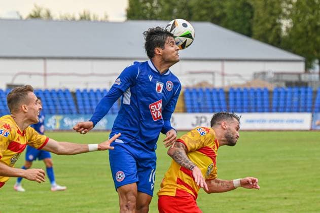 2024.07.23 Poniewiez Pilka nozna, UEFA Liga Mistrzow, sezon 2024 2025 FK Panevezys - Jagiellonia Bialystok N z Lucas de Vega, Jesus Imaz Foto Paulius Zidonis PressFocus 2024.07.23 Poniewiez Football, UEFA Champions League, 2024 25 season FK Panevezys - Jagiellonia Bialystok Lucas de Vega, Jesus Imaz Credit: Paulius Zidonis PressFocus NEWSPIX.PL --- Newspix.pl  20240723PF_ZZI_52345
