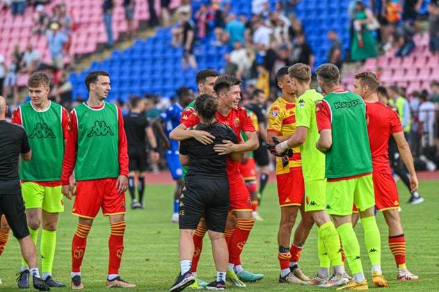 2024.07.23 Poniewiez Pilka nozna, UEFA Liga Mistrzow, sezon 2024 2025 FK Panevezys - Jagiellonia Bialystok N z Pilkarze Jagiellonii, radosc po meczu Foto Paulius Zidonis PressFocus 2024.07.23 Poniewiez Football, UEFA Champions League, 2024 25 season FK Panevezys - Jagiellonia Bialystok Pilkarze Jagiellonii, radosc po meczu Credit: Paulius Zidonis PressFocus NEWSPIX.PL --- Newspix.pl  20240723PF_ZZI_52379