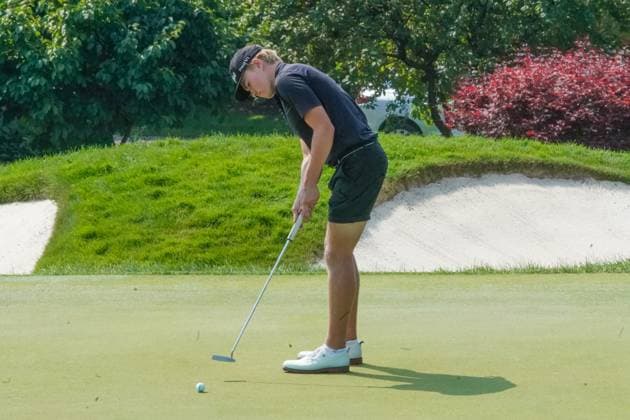 July 23, 2024, Bloomfield Hills, Michigan, USA: Parker Sands of Edmond, Oklahoma putts the 9th green during the second round of the 2024 U.S. Junior Amateur Championship at Oakland Hills Country Club. Bloomfield Hills USA - ZUMAw109 20240723_fap_w109_023 Copyright: xDebbyxWongx
