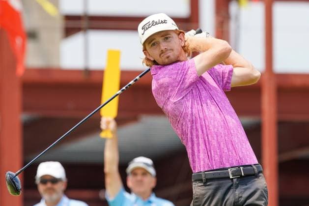 July 23, 2024, Bloomfield Hills, Michigan, USA: Davis Ovard or Frisco, Texas tees off the first hole - South Course during the second round of the 2024 U.S. Junior Amateur Championship at Oakland Hills Country Club. Bloomfield Hills USA - ZUMAw109 20240723_fap_w109_027 Copyright: xDebbyxWongx