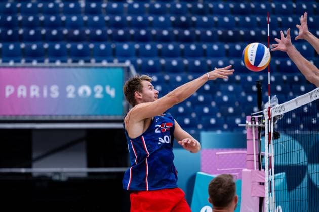 240723 Christian Sandlie Sorum of Norway at a Beach Volleyball training during day 3 of the Paris 2024 Olympic Games on July 23, 2024 in Paris Photo Petter Arvidson BILDBYRAN kod PA PA0839 bbeng olympic games olympics os ol olympiska spel olympiske leker paris 2024 paris os paris ol beachvolleyboll beach volleyball sandvolleyball norge norway  Copyright: PETTERxARVIDSON BB240723PA142