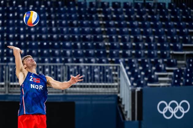 240723 Christian Sandlie Sorum of Norway at a Beach Volleyball training during day 3 of the Paris 2024 Olympic Games on July 23, 2024 in Paris Photo Petter Arvidson BILDBYRAN kod PA PA0839 bbeng olympic games olympics os ol olympiska spel olympiske leker paris 2024 paris os paris ol beachvolleyboll beach volleyball sandvolleyball norge norway  Copyright: PETTERxARVIDSON BB240723PA160