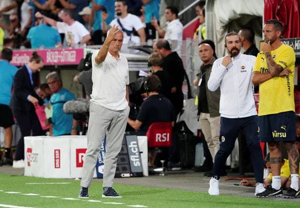 Anton Geisser 23 07 2024 Thun Switzerland Football Men 2024 2025 Qualification UEFA Champions League FC Lugano Fenerbahce SK Istanbul Picture Coach Jose Mourinho New signing Action