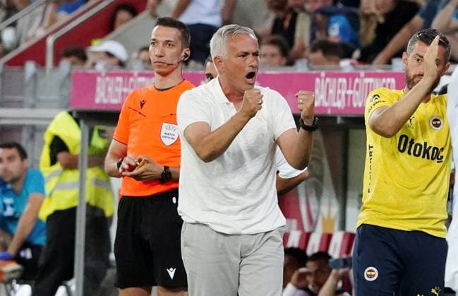 Anton Geisser 23 07 2024 Thun Switzerland Football Men 2024 2025 Qualification UEFA Champions League FC Lugano Fenerbahce SK Istanbul Picture Coach Jose Mourinho New signing Action