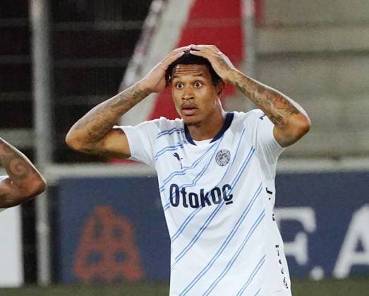 Anton Geisser 23 07 2024 Thun Switzerland Football Men 2024 2025 Qualification UEFA Champions League FC Lugano Fenerbahce SK Istanbul Picture Mattia Zanotti FC Lugano pulls Jayden Oosterwolde Fenerbahce SK Gesture Single Image Action