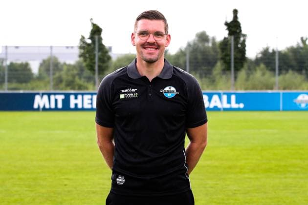 Co-coach Eduard Schmidt, SC Paderborn 2 Soccer Bundesliga portrait appointment 2 BL 2024 2025 official photo appointment SC Paderborn in the training and youth performance center portrait, portrait, single image, Germany, Soccer, Men, GER, 23 07 2024 Christian Schroedter