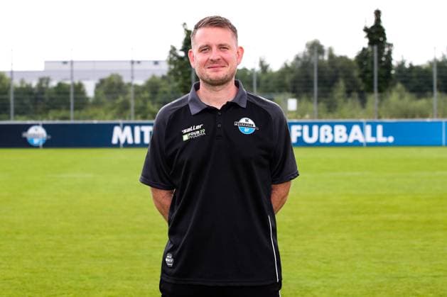 Physiotherapist Jakob Haunerland, SC Paderborn 2 Football Bundesliga portrait appointment 2 BL 2024 2025 official photo appointment SC Paderborn in the training and youth performance center portrait, portrait, single image, Germany, football, men, GER, 23 07 2024 Christian Schroedter