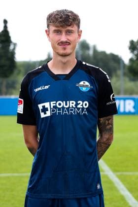 Calvin Brackelmann, SC Paderborn 2 Football Bundesliga portrait appointment 2 BL 2024 2025 official photo appointment SC Paderborn in the training and youth performance center portrait, portrait, single image, Germany, football, men, GER, 23 07 2024 Christian Schroedter