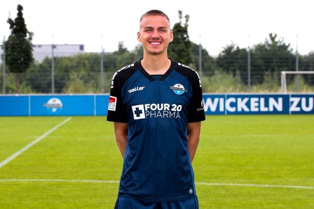 Filip Bilbija, SC Paderborn 2 Football Bundesliga portrait appointment 2 BL 2024 2025 official photo appointment SC Paderborn in the training and youth performance center portrait, portrait, single image, Germany, football, men, GER, 23 07 2024 Christian Schroedter