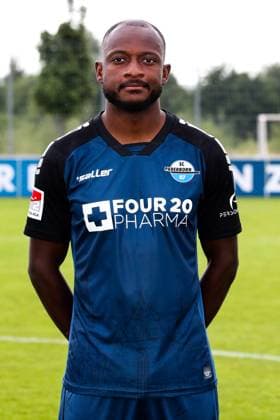 David Kinsombi, SC Paderborn 2 Football Bundesliga portrait appointment 2 BL 2024 2025 official photo appointment SC Paderborn in the training and youth performance center portrait, portrait, single image, Germany, football, men, GER, 23 07 2024 Christian Schroedter