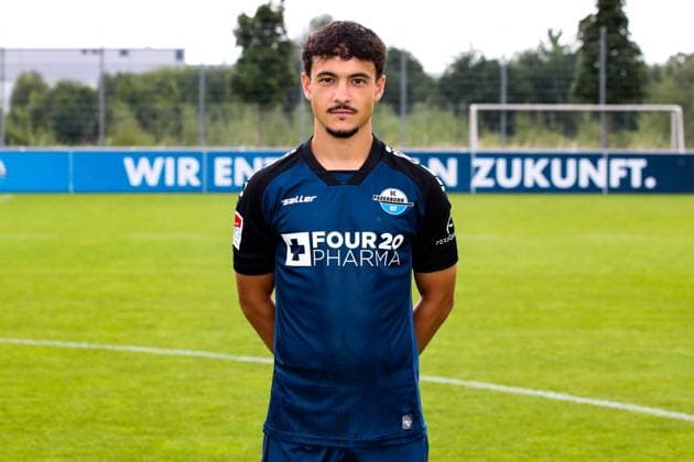 Mika Baur, SC Paderborn 2 Football Bundesliga portrait appointment 2 BL 2024 2025 official photo appointment SC Paderborn in the training and youth performance center portrait, portrait, single image, Germany, football, men, GER, 23 07 2024 Christian Schroedter