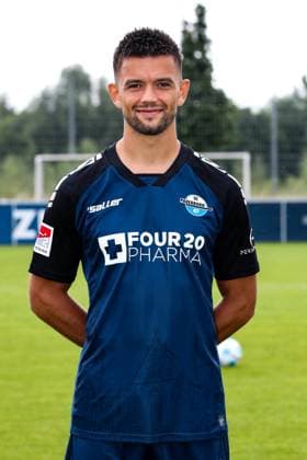 Visar Musliu, SC Paderborn 2 Football Bundesliga portrait appointment 2 BL 2024 2025 official photo appointment SC Paderborn in the training and youth performance center portrait, portrait, single image, Germany, football, men, GER, 23 07 2024 Christian Schroedter