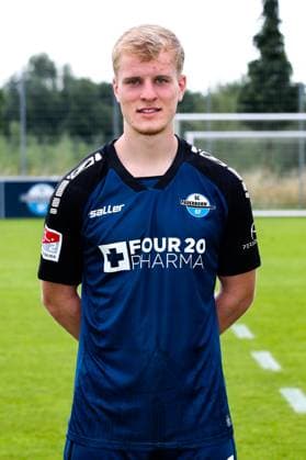 Mattes Hansen, SC Paderborn 2 Football Bundesliga portrait appointment 2 BL 2024 2025 official photo appointment SC Paderborn in the training and youth performance center portrait, portrait, single image, Germany, football, men, GER, 23 07 2024 Christian Schroedter