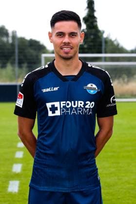 Raphael Obermair, SC Paderborn 2 Football Bundesliga portrait appointment 2 BL 2024 2025 official photo appointment SC Paderborn in the training and youth performance center portrait, portrait, single image, Germany, football, men, GER, 23 07 2024 Christian Schroedter