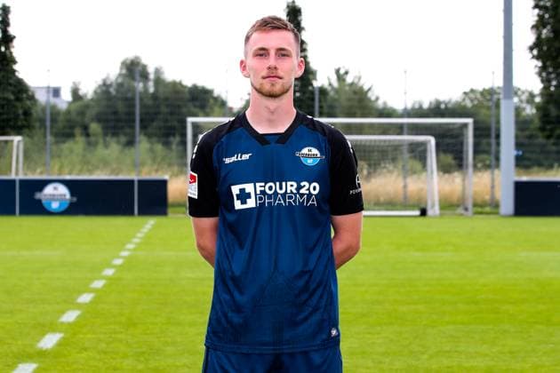 Tjark Scheller, SC Paderborn 2 Football Bundesliga portrait appointment 2 BL 2024 2025 official photo appointment SC Paderborn in the training and youth performance center portrait, portrait, single image, Germany, football, men, GER, 23 07 2024 Christian Schroedter