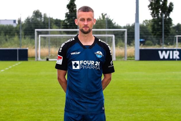 Sebastian Klaas, SC Paderborn 2 Football Bundesliga portrait appointment 2 BL 2024 2025 official photo appointment SC Paderborn in the training and youth performance center portrait, portrait, single image, Germany, football, men, GER, 23 07 2024 Christian Schroedter