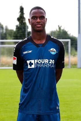 Ilyas Ansah, SC Paderborn 2 Football Bundesliga portrait appointment 2 BL 2024 2025 official photo appointment SC Paderborn in the training and youth performance center portrait, portrait, single image, Germany, football, men, GER, 23 07 2024 Christian Schroedter