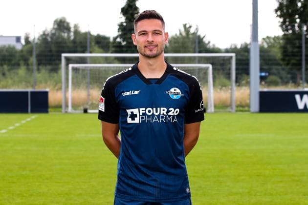 Marcel Hoffmeier, SC Paderborn 2 Football Bundesliga portrait appointment 2 BL 2024 2025 official photo appointment SC Paderborn in the training and youth performance center portrait, portrait, single image, Germany, football, men, GER, 23 07 2024 Christian Schroedter