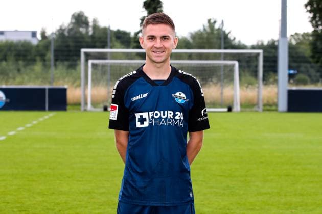 Marco Pledl, SC Paderborn 2 Football Bundesliga portrait appointment 2 BL 2024 2025 official photo appointment SC Paderborn in the training and youth performance center portrait, portrait, single image, Germany, football, men, GER, 23 07 2024 Christian Schroedter