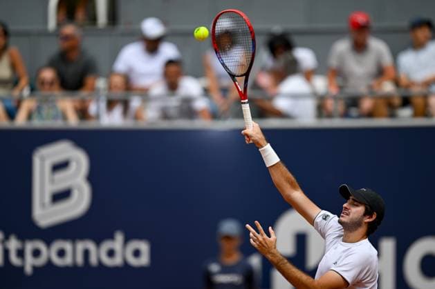 TENNIS - ATP, Tennis Herren Generali Open 2024 KITZBUEHEL,AUSTRIA,24.JUL.24 - TENNIS - ATP World Tour, Generali Open. Image shows Gustavo Heide (BRA).  GEPAxpictures xDanielxSchoenherr