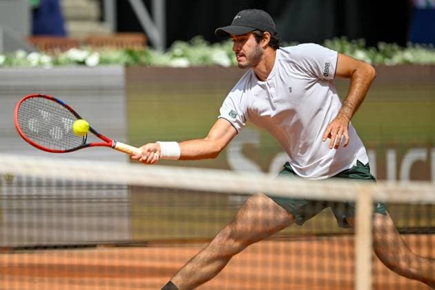TENNIS - ATP, Tennis Herren Generali Open 2024 KITZBUEHEL,AUSTRIA,24.JUL.24 - TENNIS - ATP World Tour, Generali Open. Image shows Gustavo Heide (BRA).  GEPAxpictures xDanielxSchoenherr