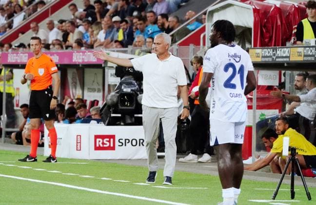 Anton Geisser 23 07 2024 Thun Switzerland Football Men 2024 2025 Qualification UEFA Champions League FC Lugano Fenerbahce SK Istanbul Picture Coach Jose Mourinho New signing Action