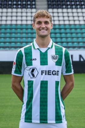 Lukas Frenkert SC Preußen Münster, 2 Bundesliga, portrait date 2024 2025 Copyright: xKirchner-Media THx