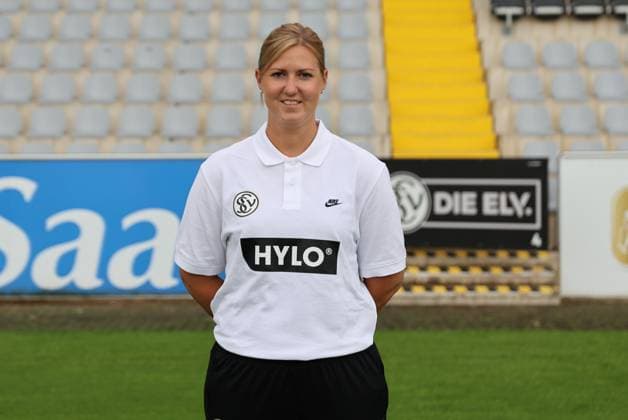 Head physiotherapist Melanie Hubert SV 07 Elversberg 2 Bundesliga, portrait appointment 2024 2025 Elversberg Ursapharm Arena an der Kaiserlinde Saarland Germany EN Copyright: xSebastianxBachx