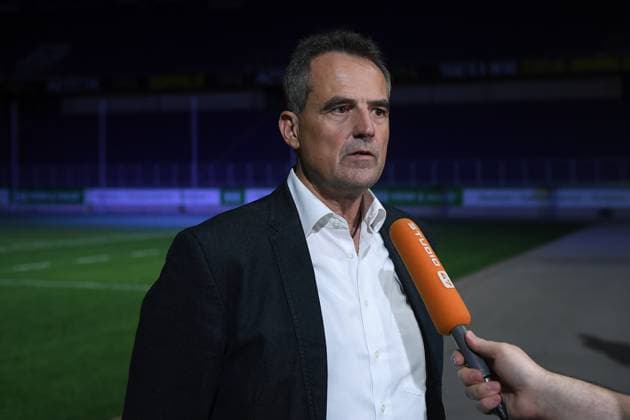 Soccer Regionalliga West Extraordinary General Meeting MSV Duisburg on 23 07 2024 in the Schauinsland Reisen Arena in Duisburg Christian Stiefelhagen in an interview xRx