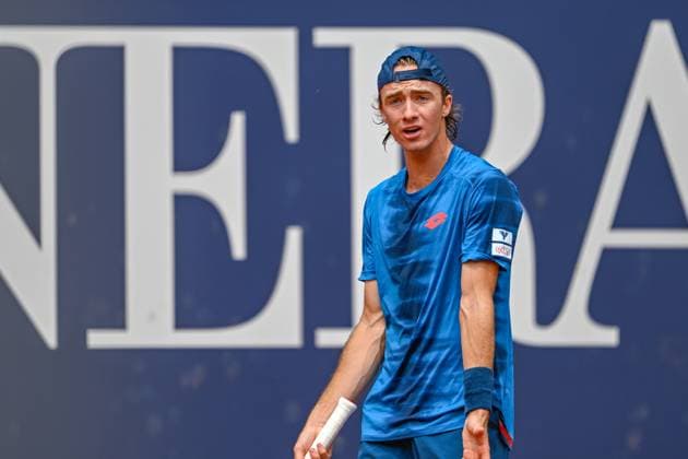 TENNIS - ATP, Tennis Herren Generali Open 2024 KITZBUEHEL,AUSTRIA,24.JUL.24 - TENNIS - ATP World Tour, Generali Open. Image shows the disappointment of Lukas Neumayer (AUT).  GEPAxpictures xDanielxSchoenherr