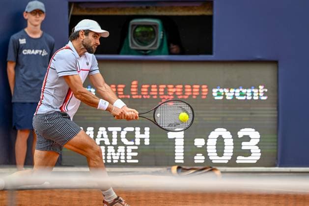 TENNIS - ATP, Tennis Herren Generali Open 2024 KITZBUEHEL,AUSTRIA,24.JUL.24 - TENNIS - ATP World Tour, Generali Open. Image shows Nicolas Moreno de Alboran (USA).  GEPAxpictures xDanielxSchoenherr
