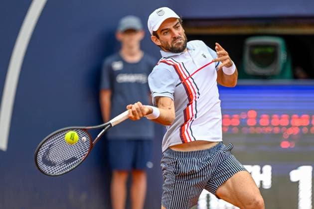 TENNIS - ATP, Tennis Herren Generali Open 2024 KITZBUEHEL,AUSTRIA,24.JUL.24 - TENNIS - ATP World Tour, Generali Open. Image shows Nicolas Moreno de Alboran (USA).  GEPAxpictures xDanielxSchoenherr