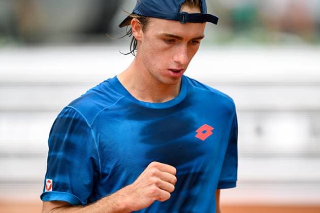 TENNIS - ATP, Tennis Herren Generali Open 2024 KITZBUEHEL,AUSTRIA,24.JUL.24 - TENNIS - ATP World Tour, Generali Open. Image shows the rejoicing of Lukas Neumayer (AUT).  GEPAxpictures xDanielxSchoenherr