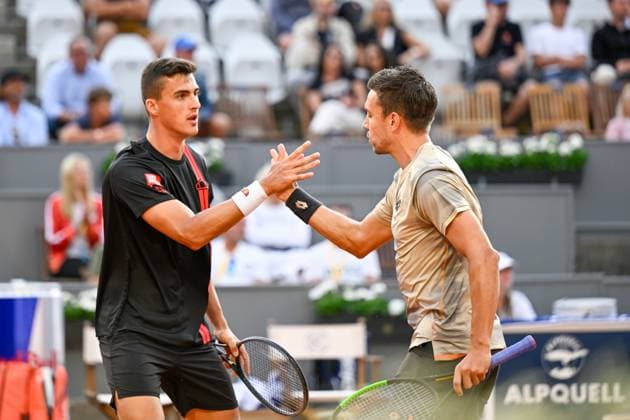 TENNIS - ATP, Tennis Herren Generali Open 2024 KITZBUEHEL,AUSTRIA,24.JUL.24 - TENNIS - ATP World Tour, Generali Open. Image shows the rejoicing of Alexander Erler (AUT) and Andreas Mies (GER).  GEPAxpictures xDanielxSchoenherr
