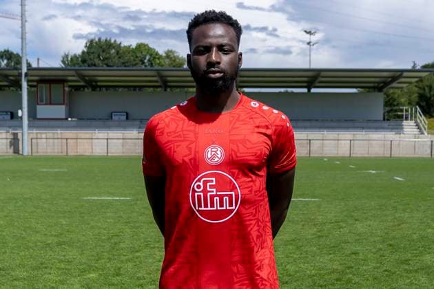 Mustafa Kourouma Rot Weiss Essen 3 Liga, portrait date 2024 2025