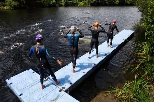 Mexican Triathlon Team s Swimming Training In Galicia For The Olympics Members of the Mexican triathlon team are swimming during their training for the Paris Olympic Games, Olympische Spiele, Olympia, OS in Lugo, Galicia, Spain, on July 24, 2024. Lugo, Galicia Spain  Copyright: xCristianxLeyvax originalFilename:leyva-notitle240724_npqjI.jpg