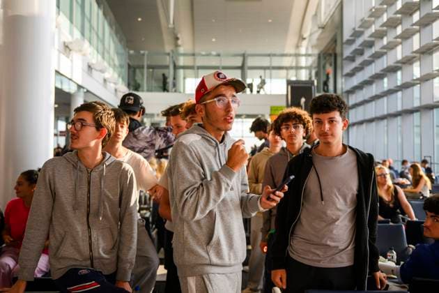 July 24, 2024, Toronto, On, Canada: Fans look to greet members of the 2024 Canadian Olympic Team as they arrive at Pearson Airport prior to boarding a flight to Paris for the 2024 Paris Olympics, in Toronto on Wednesday, July 24, 2024. Canada News - July 24, 2024  - ZUMAc35_ 20240724_zaf_c35_130 Copyright: xChristopherxKatsarovx