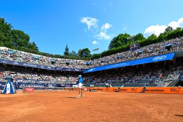 TENNIS - ATP, Tennis Herren Generali Open 2024 KITZBUEHEL,AUSTRIA,25.JUL.24 - TENNIS - ATP World Tour, Generali Open. Image shows an overview of the center court.  GEPAxpictures xDanielxSchoenherr