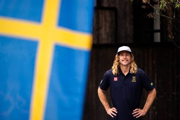 240725 David Ahman and Jonatan Hellvig of the Swedish men™s national beach volleyball team poses for a portrait at a press meet ahead of the Paris 2024 Olympic Games on July 25, 2024 in Paris Photo Petter Arvidson BILDBYRAN kod PA PA0844 bbeng olympic games olympics os ol olympiska spelen olympiske leker paris 2024 paris os paris ol press pressträff event meeting sweden porträtt Beach Volleyball  Copyright: PETTERxARVIDSON BB240725PA016