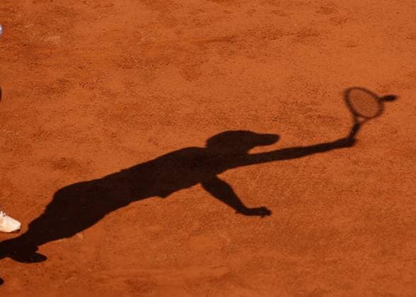 Shadow of Yannick Hanfmann GER ,Symbol photo, Copyright: xJuergenxHasenkopfx