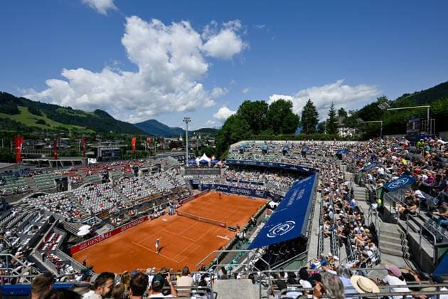 TENNIS - ATP, Tennis Herren Generali Open 2024 KITZBUEHEL,AUSTRIA,25.JUL.24 - TENNIS - ATP World Tour, Generali Open. Image shows an overview of the center court.  GEPAxpictures xDanielxSchoenherr