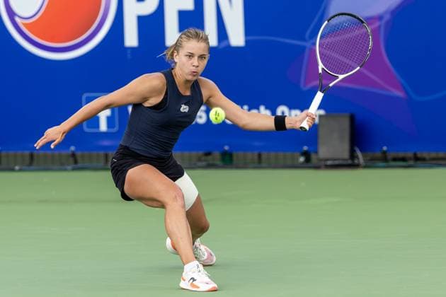 Polish Open 2024 Maja Chwalinska during WTA, Tennis Damen 125 Polish Open 2024 tennis tournament in Warsaw, Poland on 25 July, 2024. Warsaw Poland  Copyright: xFotoxOlimpikx originalFilename:jastrzebowski-wta125po240725_npge4.jpg