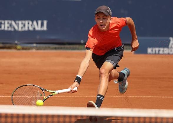Johann Nagel Heyer GER , Kitz Rising U 14 Tournament Tennis Generali Open Kitzbuehel 2024 ATP 250 Kitzbuehler Tennis Club Kitzbuehel Tirol Austria 25 July 2024 Copyright: xJuergenxHasenkopfx