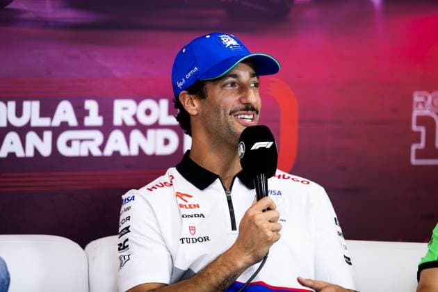 RICCIARDO Daniel (aus), Visa Cash App RB F1 Team VCARB 01, portrait press conference, PK, Pressekonferenz during the Formula 1 Rolex Belgian Grand Prix 2024, 14th round of the 2024 Formula One World Championship, WM, Weltmeisterschaft from July 26 to 28, 2024 on the Circuit de Spa-Francorchamps, in Stavelot, Belgium - F1 - BELGIAN GRAND PRIX 2024 DPPI Panoramic  240725_R14_BELGIO_DP__F_18173.CR2 -Aprimorado-NR